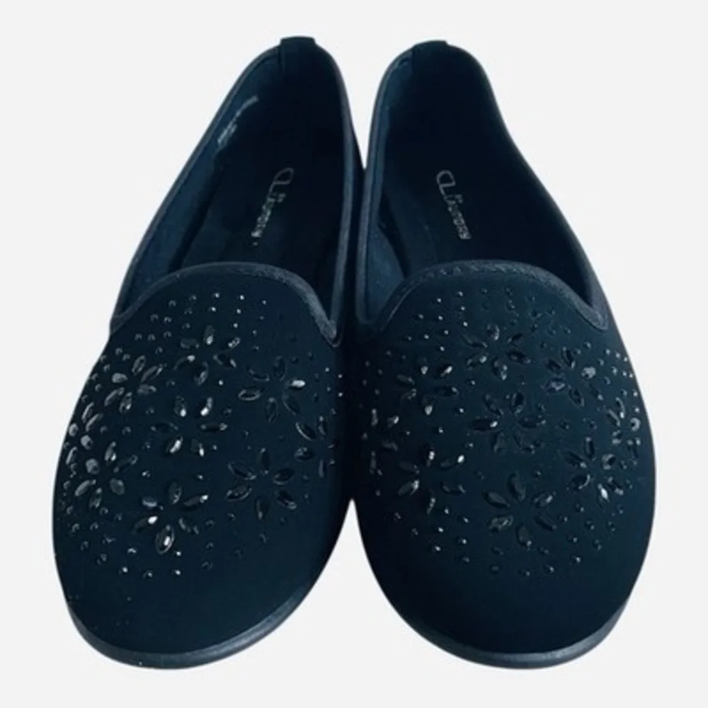CL by Chinese Laundry Black Sparkle Loafers Womens Size 9.5 Excellent Condition